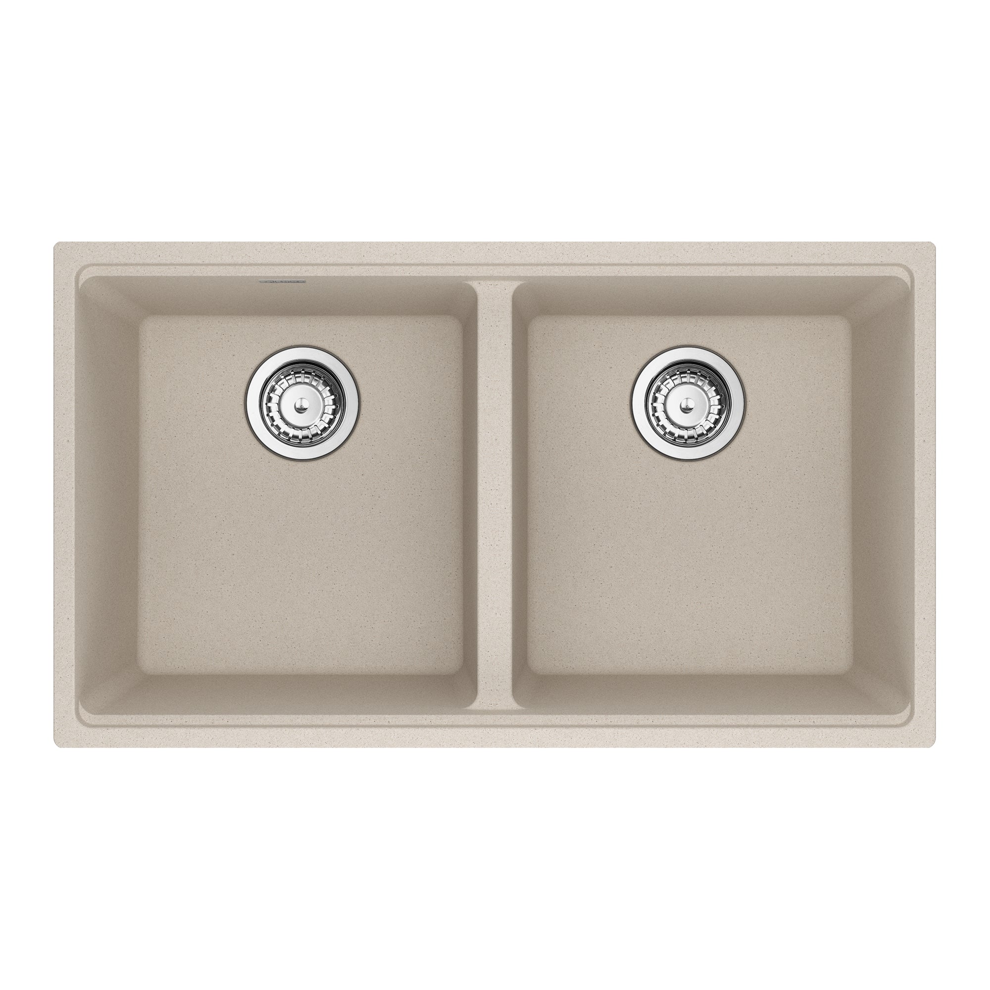 FRANKE MAG1201414-CHA-S Maris Undermount 31-in x 17.81-in Granite Double Bowl Kitchen Sink in Champagne In Champagne