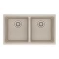 FRANKE MAG1201414-CHA Maris Undermount 31-in x 17.81-in Granite Double Bowl Kitchen Sink in Champagne In Champagne