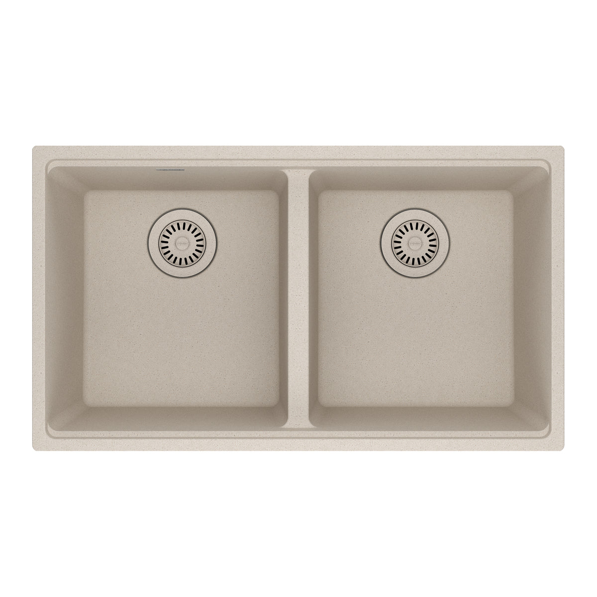 FRANKE MAG1201414-CHA Maris Undermount 31-in x 17.81-in Granite Double Bowl Kitchen Sink in Champagne In Champagne