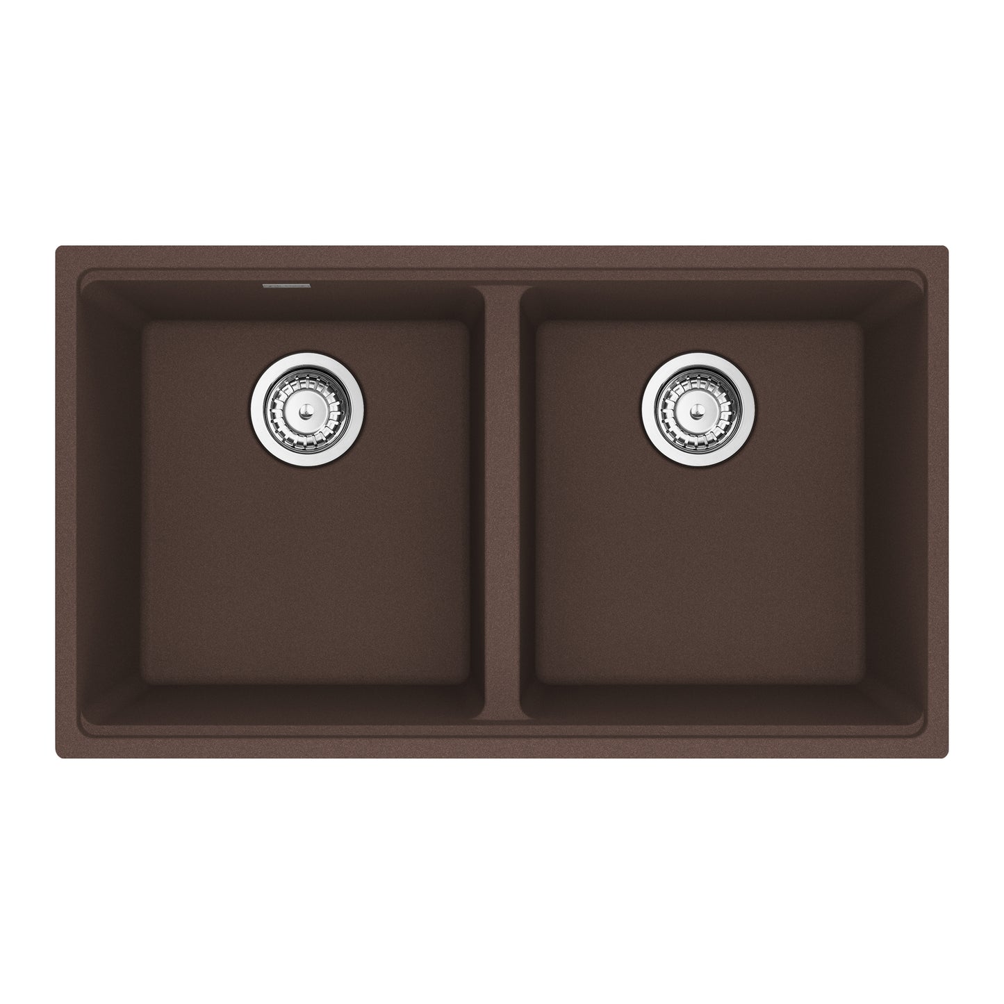 FRANKE MAG1201414-MOC-S Maris Undermount 31-in x 17.81-in Granite Double Bowl Kitchen Sink in Mocha In Mocha