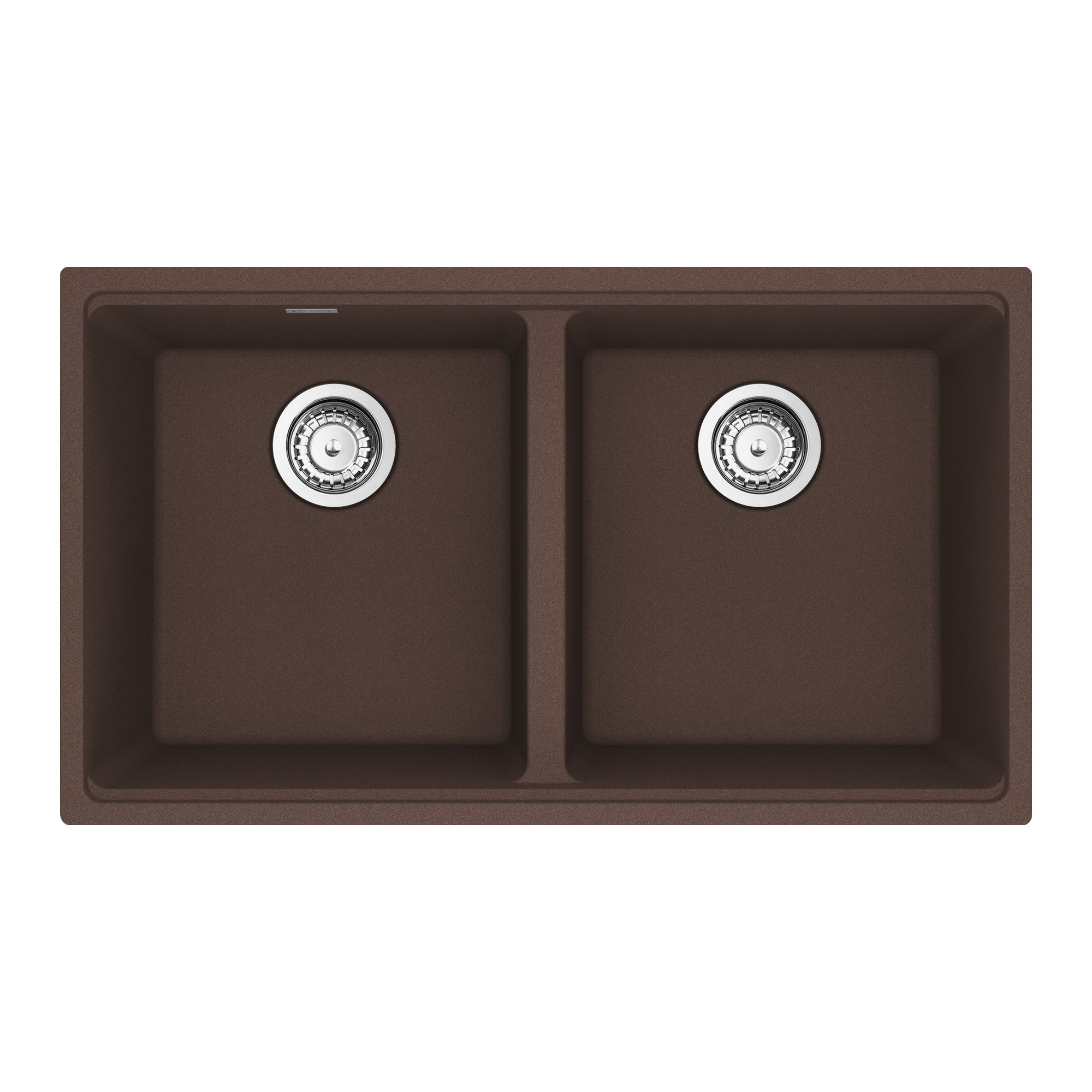 FRANKE MAG1201414-MOC-S Maris Undermount 31-in x 17.81-in Granite Double Bowl Kitchen Sink in Mocha In Mocha