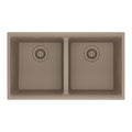 FRANKE MAG1201414-OYS Maris Undermount 31-in x 17.81-in Granite Double Bowl Kitchen Sink in Oyster In Oyster