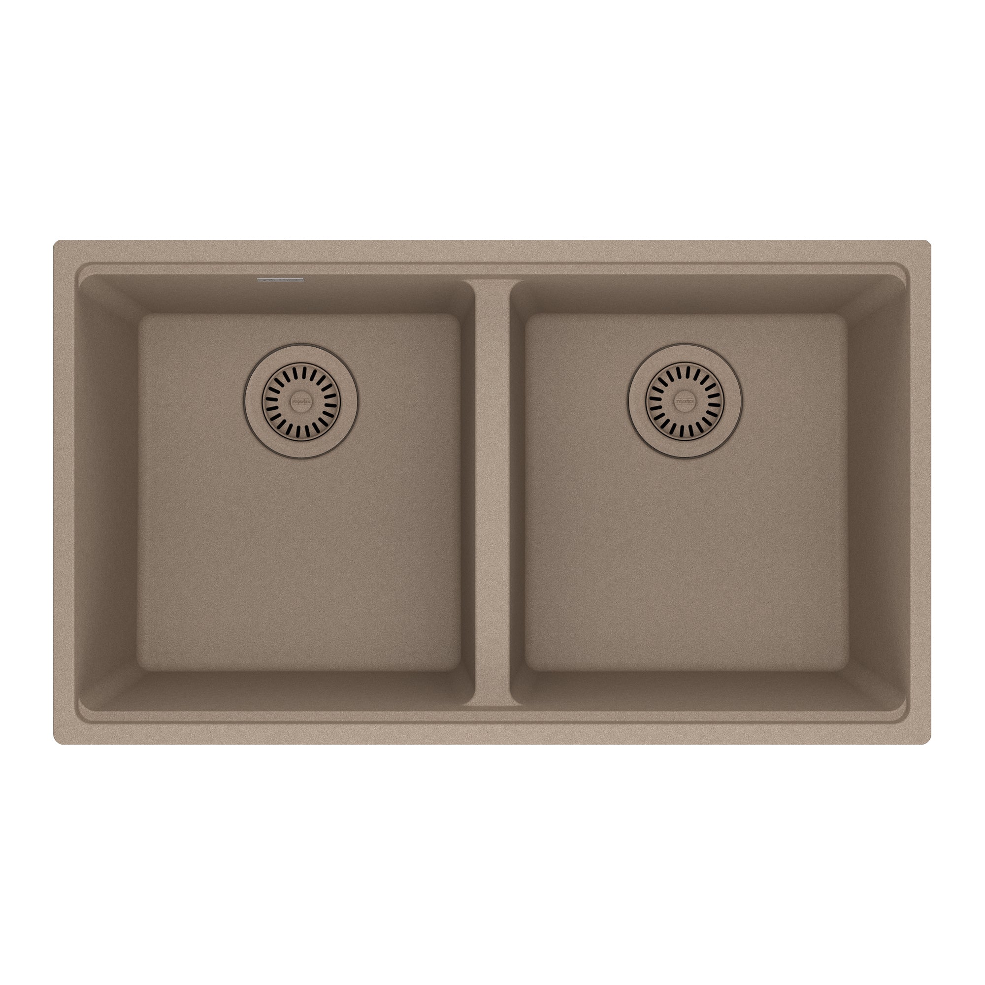 FRANKE MAG1201414-OYS Maris Undermount 31-in x 17.81-in Granite Double Bowl Kitchen Sink in Oyster In Oyster