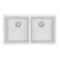 FRANKE MAG1201414-PWT Maris Undermount 31-in x 17.81-in Granite Double Bowl Kitchen Sink in Polar White In Polar White