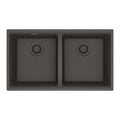 FRANKE MAG1201414-SLG Maris Undermount 31-in x 17.81-in Granite Double Bowl Kitchen Sink in Slate Grey
