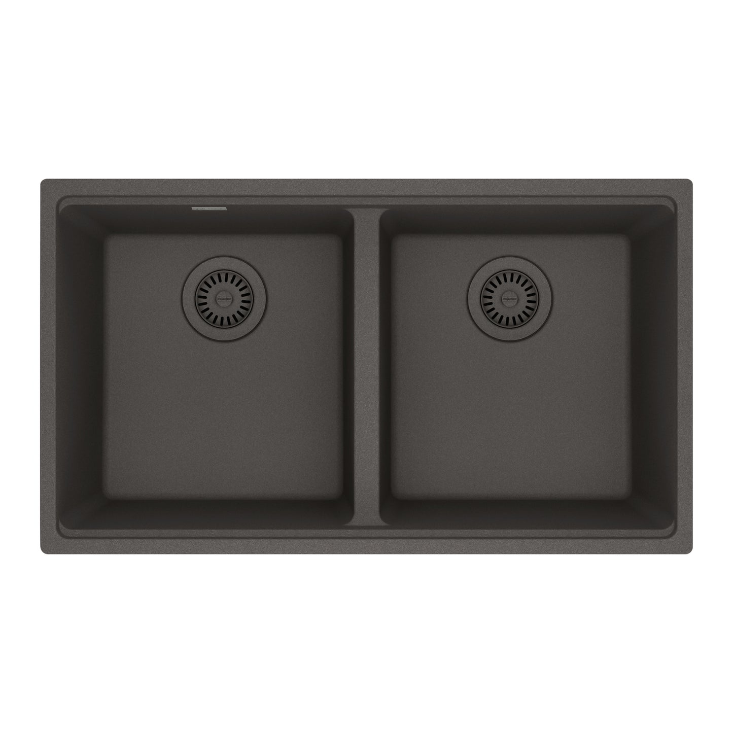 FRANKE MAG1201414-SLG Maris Undermount 31-in x 17.81-in Granite Double Bowl Kitchen Sink in Slate Grey