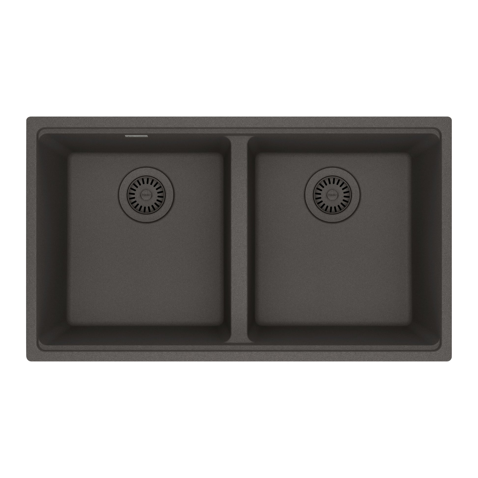 FRANKE MAG1201414-SLG Maris Undermount 31-in x 17.81-in Granite Double Bowl Kitchen Sink in Slate Grey
