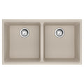 FRANKE MAG1201515-CHA-S Maris Undermount 33-in x 18.94-in Granite Double Bowl Kitchen Sink in Champagne In Champagne