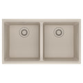 FRANKE MAG1201515-CHA Maris Undermount 33-in x 18.94-in Granite Double Bowl Kitchen Sink in Champagne In Champagne