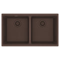 FRANKE MAG1201515-MOC Maris Undermount 33-in x 18.94-in Granite Double Bowl Kitchen Sink in Mocha In Mocha