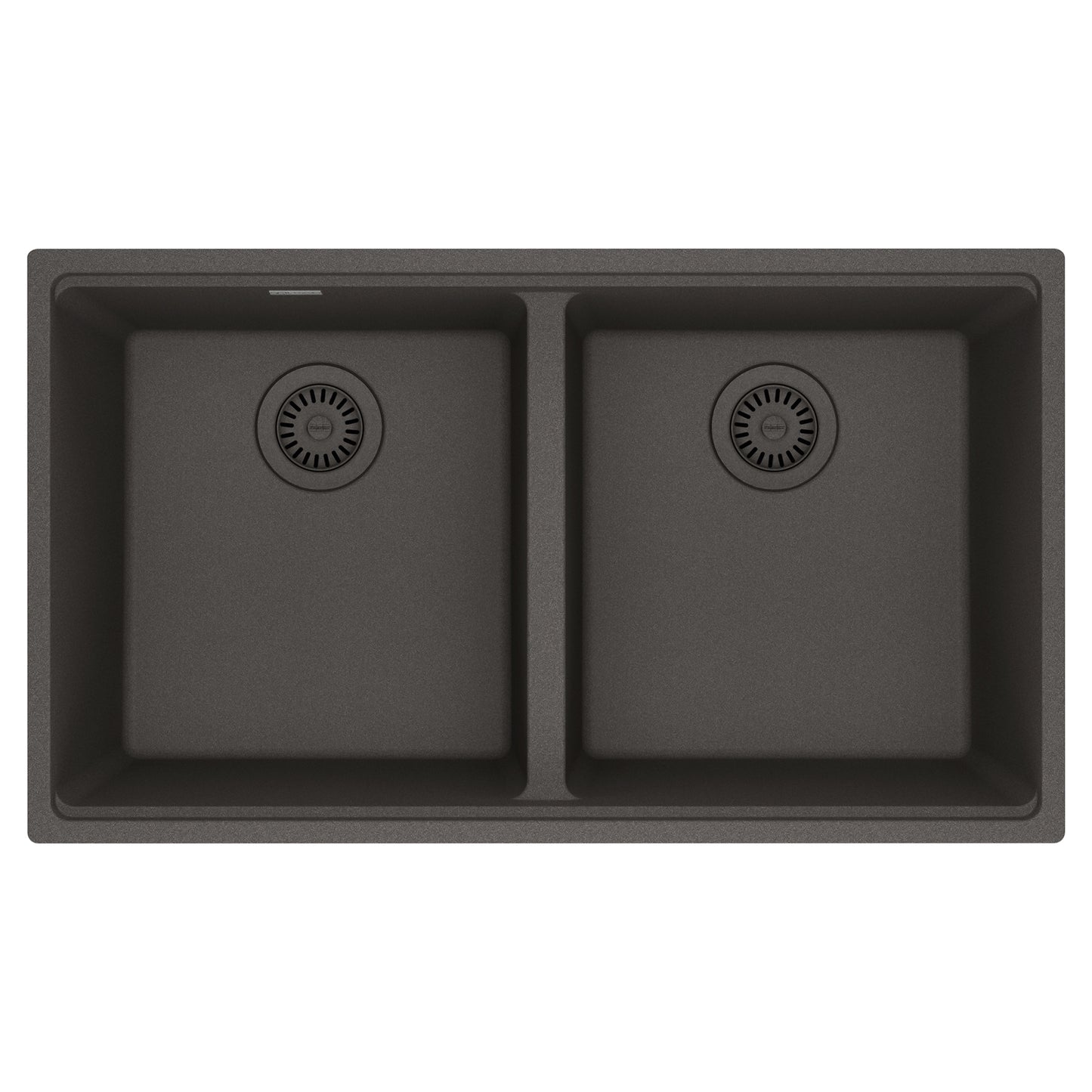 FRANKE MAG1201515-SLG Maris Undermount 33-in x 18.94-in Granite Double Bowl Kitchen Sink in Slate Grey