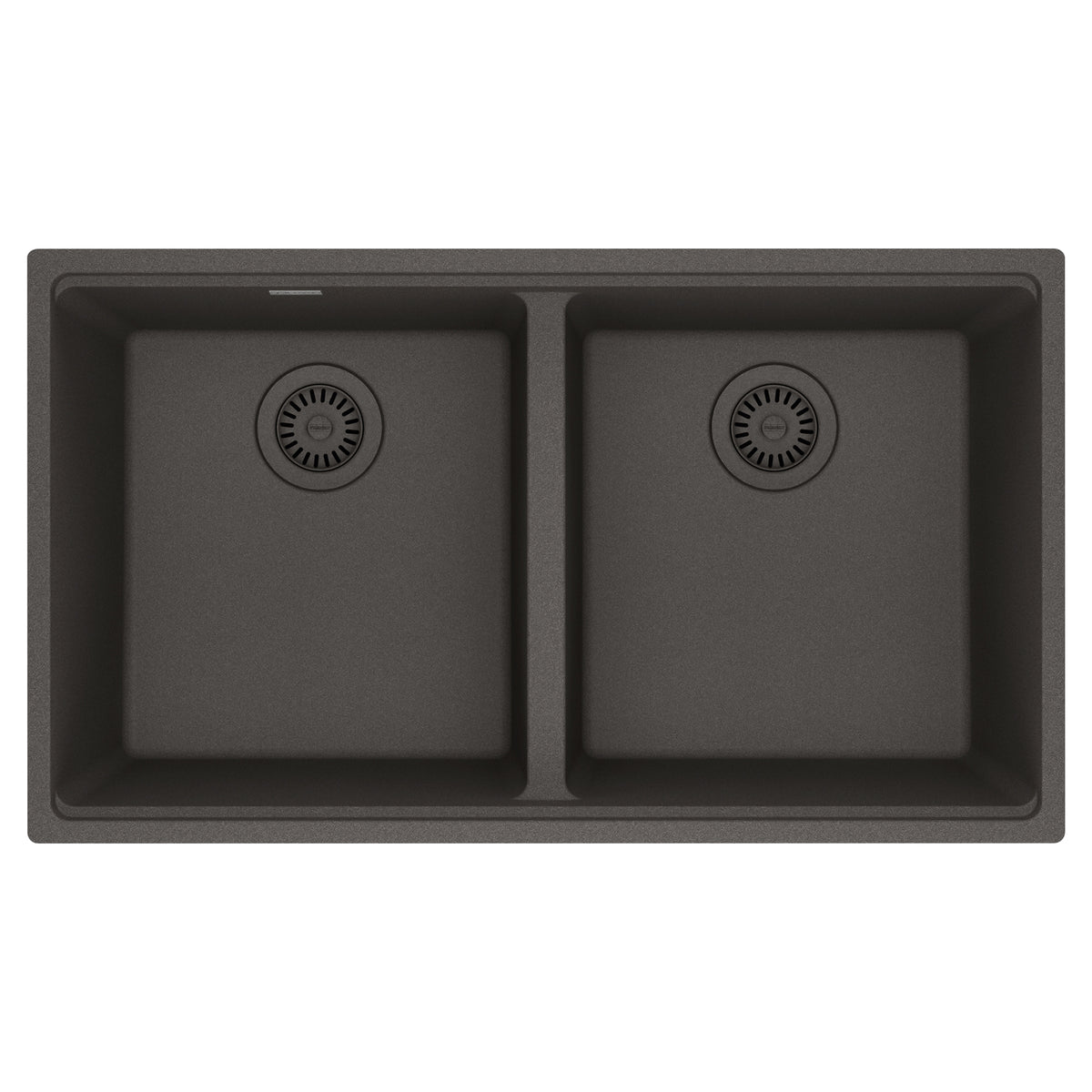 FRANKE MAG1201515-SLG Maris Undermount 33-in x 18.94-in Granite Double Bowl Kitchen Sink in Slate Grey