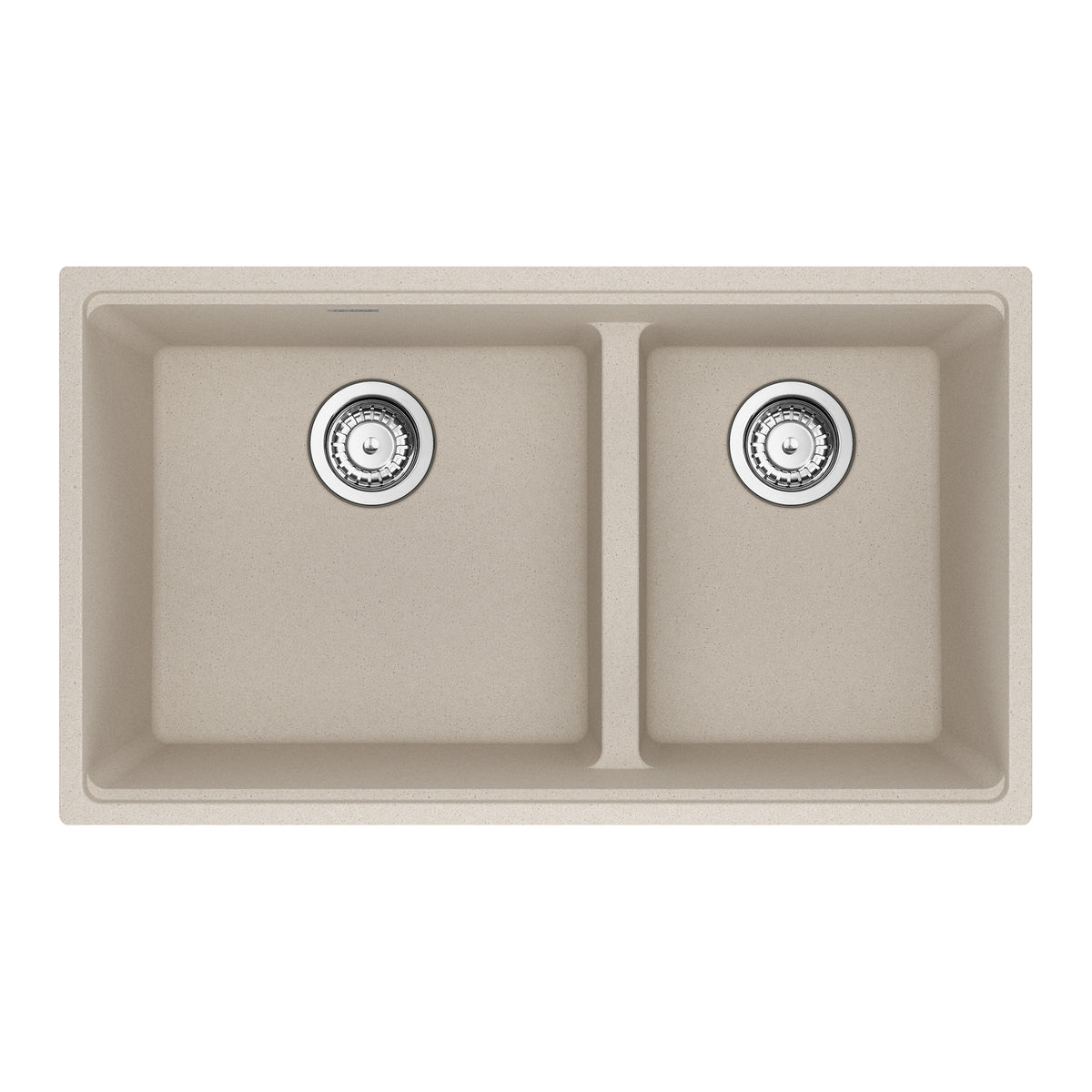 FRANKE MAG1601611LD-CHA-S Maris Undermount 31-in x 17.81-in Granite Double Bowl Kitchen Sink in Champagne In Champagne