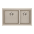 FRANKE MAG1601611LD-CHA Maris Undermount 31-in x 17.81-in Granite Double Bowl Kitchen Sink in Champagne In Champagne
