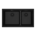FRANKE MAG1601611LD-MBK Maris Undermount 31-in x 17.81-in Granite Double Bowl Kitchen Sink in Matte Black In Matte Black
