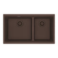 FRANKE MAG1601611LD-MOC Maris Undermount 31-in x 17.81-in Granite Double Bowl Kitchen Sink in Mocha In Mocha