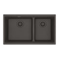 FRANKE MAG1601611LD-SLG Maris Undermount 31-in x 17.81-in Granite Double Bowl Kitchen Sink in Slate Grey