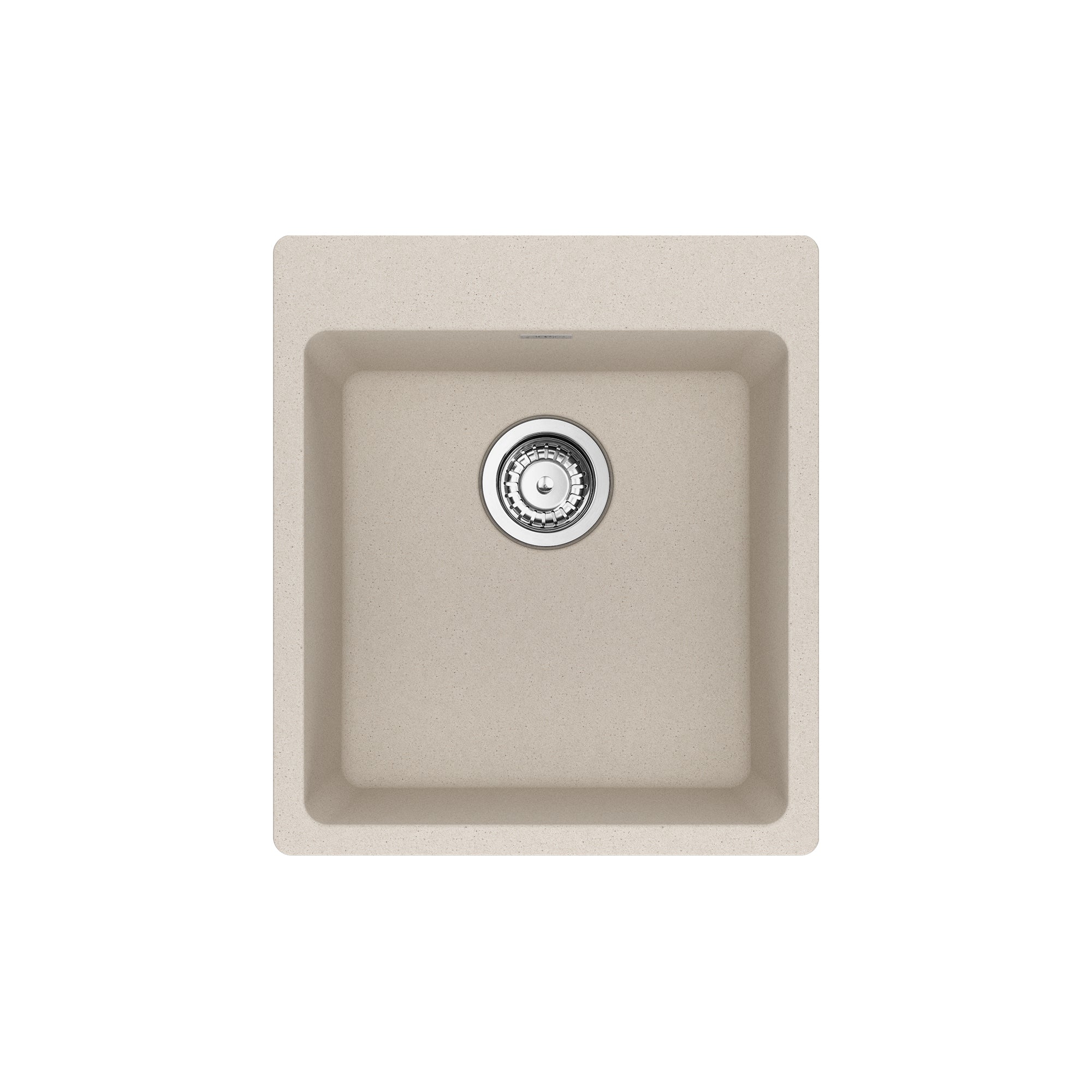 FRANKE MAG61015-CHA-S Maris Dual Mount 17.31-in x 19.69-in Granite Single Bowl Bar / Prep Sink in Champagne In Champagne