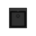 FRANKE MAG61015-ONY Maris Dual Mount 17.31-in x 19.69-in Granite Single Bowl Bar / Prep Sink in Onyx In Onyx