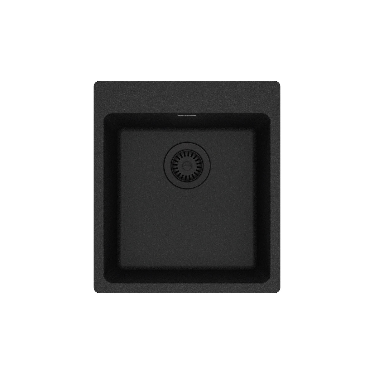 FRANKE MAG61015-ONY Maris Dual Mount 17.31-in x 19.69-in Granite Single Bowl Bar / Prep Sink in Onyx In Onyx