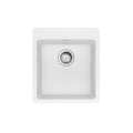 FRANKE MAG61015-PWT-S Maris Dual Mount 17.31-in x 19.69-in Granite Single Bowl Bar / Prep Sink in Polar White In Polar White