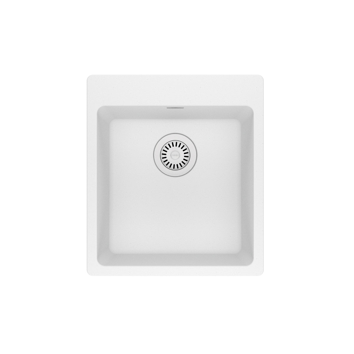 FRANKE MAG61015-PWT Maris Dual Mount 17.31-in x 19.69-in Granite Single Bowl Bar / Prep Sink in Polar White In Polar White