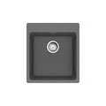 FRANKE MAG61015-SHG-S Maris Dual Mount 17.31-in x 19.69-in Granite Single Bowl Bar / Prep Sink in Stone Grey In Stone Grey