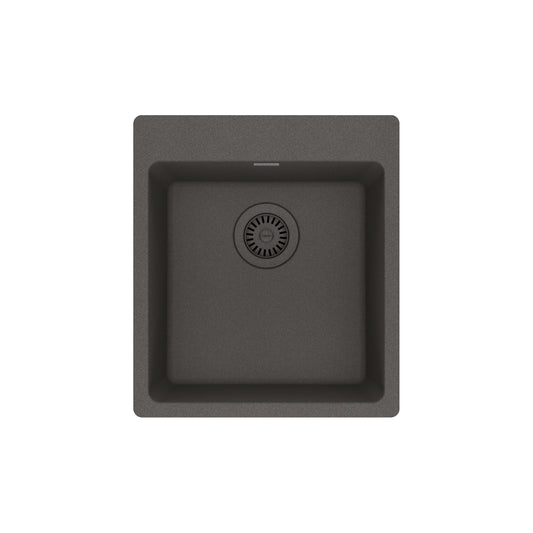 FRANKE MAG61015-SLG Maris Dual Mount 17.31-in x 19.69-in Granite Single Bowl Bar / Prep Sink in Slate Grey