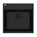 FRANKE MAG61020-MBK Maris Topmount 21.6-in x 20.8-in Granite Single Bowl Kitchen Sink in Matte Black