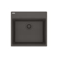 FRANKE MAG61020-SLG Maris Topmount 21.6-in x 20.8-in Granite Single Bowl Kitchen Sink in Slate Grey