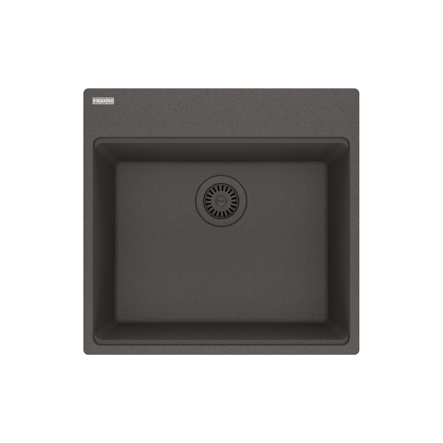 FRANKE MAG61020-SLG Maris Topmount 21.6-in x 20.8-in Granite Single Bowl Kitchen Sink in Slate Grey
