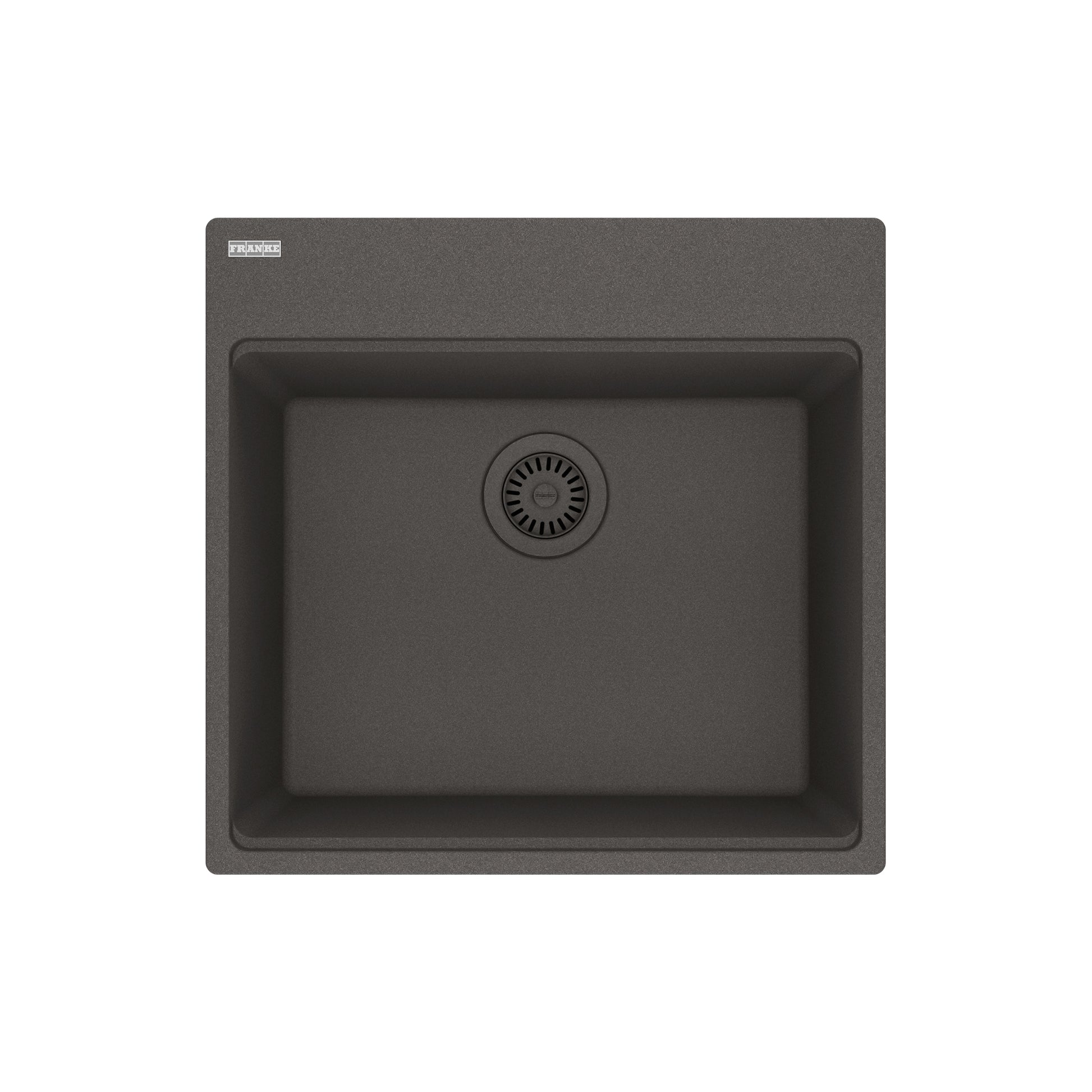FRANKE MAG61020-SLG Maris Topmount 21.6-in x 20.8-in Granite Single Bowl Kitchen Sink in Slate Grey