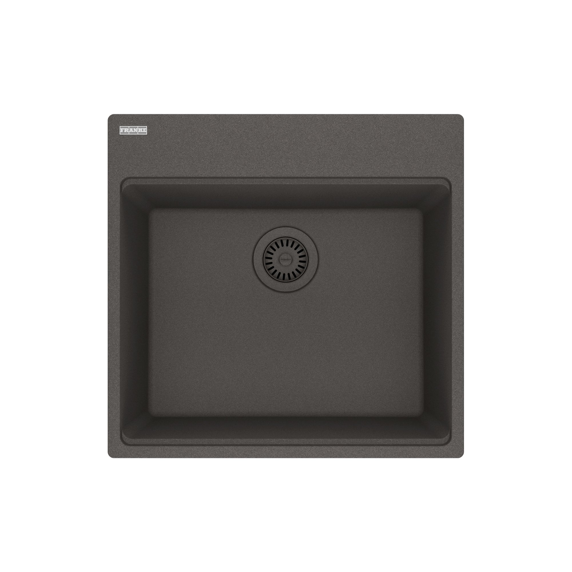 FRANKE MAG61020-SLG Maris Topmount 21.6-in x 20.8-in Granite Single Bowl Kitchen Sink in Slate Grey