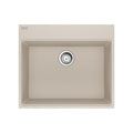 FRANKE MAG61023-CHA-S Maris Topmount 25-in x 22-in Granite Single Bowl Kitchen Sink in Champagne In Champagne