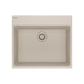 FRANKE MAG61023-CHA Maris Topmount 25-in x 22-in Granite Single Bowl Kitchen Sink in Champagne In Champagne