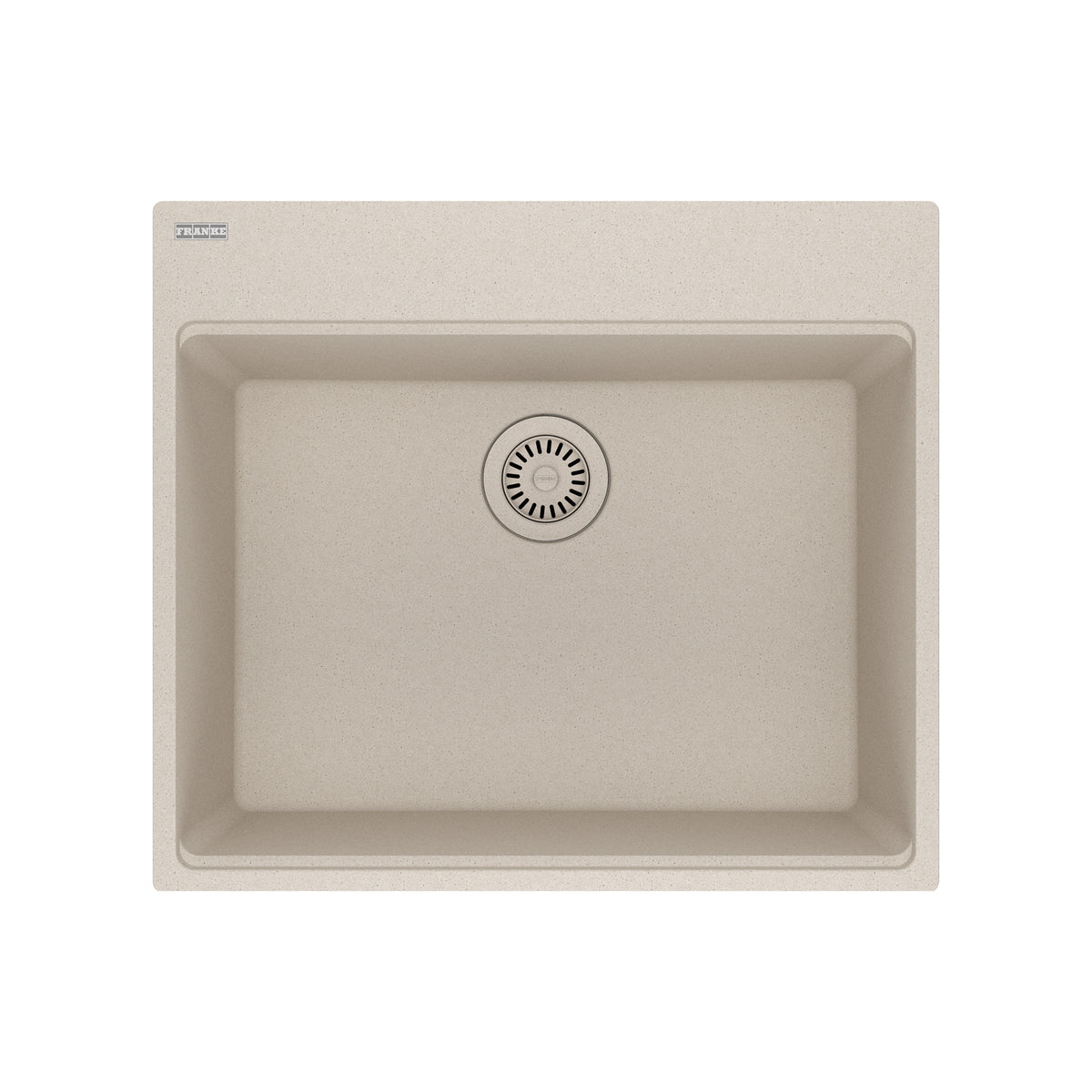 FRANKE MAG61023-CHA Maris Topmount 25-in x 22-in Granite Single Bowl Kitchen Sink in Champagne In Champagne