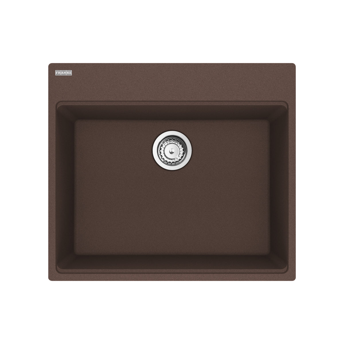FRANKE MAG61023-MOC-S Maris Topmount 25-in x 22-in Granite Single Bowl Kitchen Sink in Mocha In Mocha