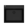 FRANKE MAG61023-ONY Maris Topmount 25-in x 22-in Granite Single Bowl Kitchen Sink in Onyx In Onyx