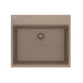 FRANKE MAG61023-OYS Maris Topmount 25-in x 22-in Granite Single Bowl Kitchen Sink in Oyster In Oyster