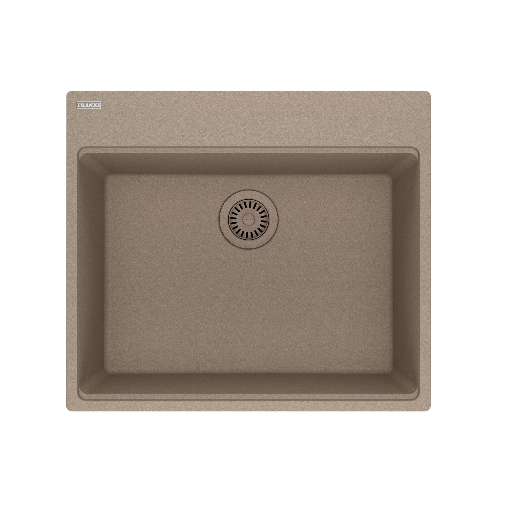 FRANKE MAG61023-OYS Maris Topmount 25-in x 22-in Granite Single Bowl Kitchen Sink in Oyster In Oyster