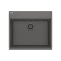FRANKE MAG61023-SHG Maris Topmount 25-in x 22-in Granite Single Bowl Kitchen Sink in Stone Grey In Stone Grey