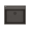 FRANKE MAG61023-SLG Maris Topmount 25-in x 22-in Granite Single Bowl Kitchen Sink in Slate Grey