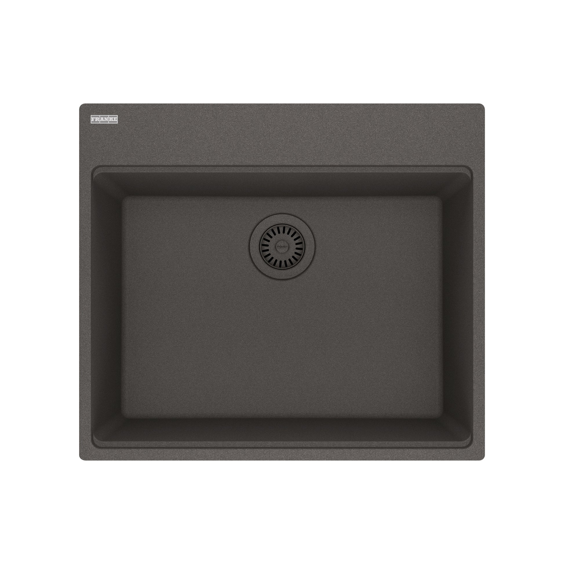 FRANKE MAG61023-SLG Maris Topmount 25-in x 22-in Granite Single Bowl Kitchen Sink in Slate Grey