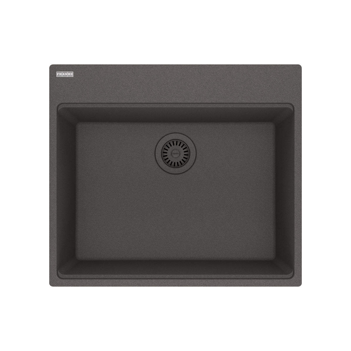 FRANKE MAG61023-SLG Maris Topmount 25-in x 22-in Granite Single Bowl Kitchen Sink in Slate Grey
