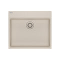 FRANKE MAG61023ADA-CHA Maris Topmount 25-in x 22-in Granite ADA Single Bowl Kitchen Sink in Champagne In Champagne