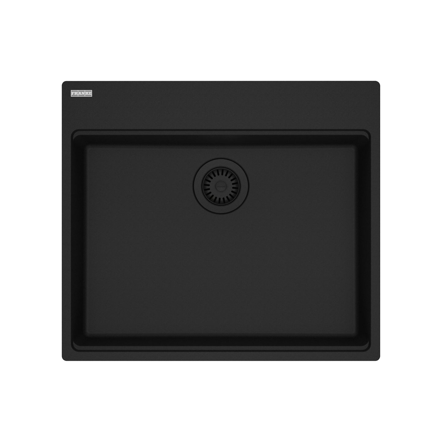 FRANKE MAG61023ADA-MBK Maris Topmount 25-in x 22-in Granite ADA Single Bowl Kitchen Sink in Matte Black In Matte Black