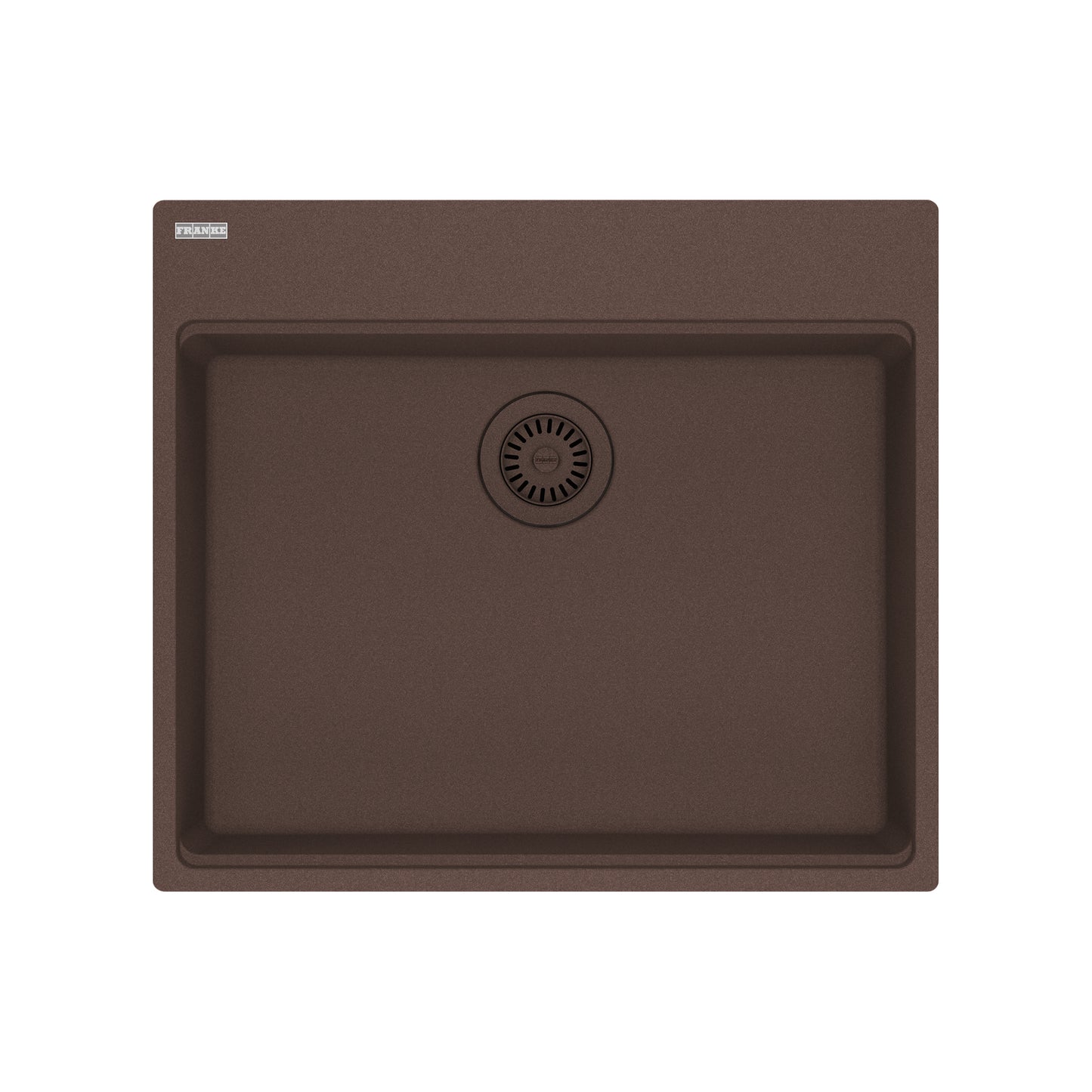 FRANKE MAG61023ADA-MOC Maris Topmount 25-in x 22-in Granite ADA Single Bowl Kitchen Sink in Mocha In Mocha