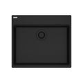 FRANKE MAG61023ADA-ONY Maris Topmount 25-in x 22-in Granite ADA Single Bowl Kitchen Sink in Onyx In Onyx