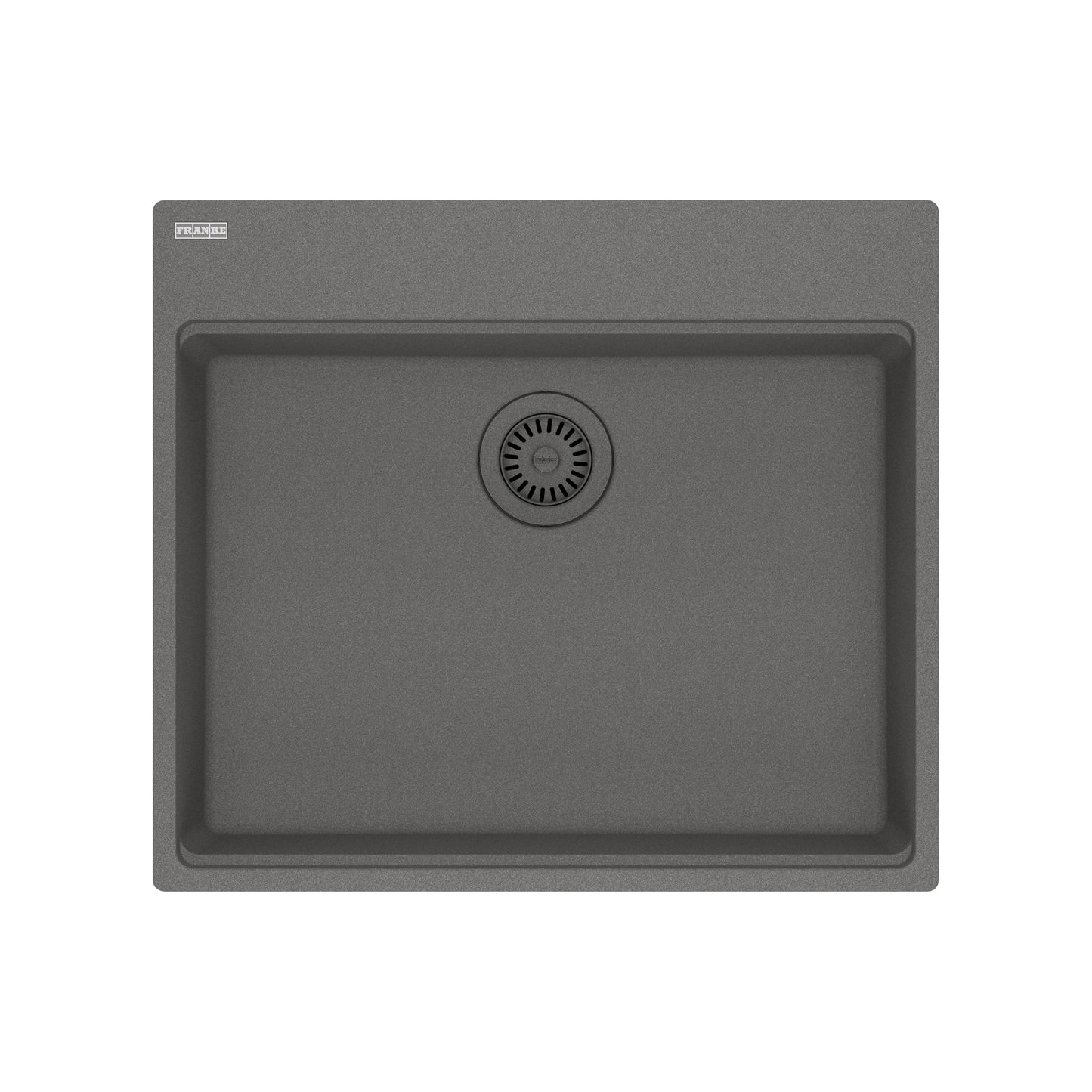 FRANKE MAG61023ADA-SHG Maris Topmount 25-in x 22-in Granite ADA Single Bowl Kitchen Sink in Stone Grey In Stone Grey