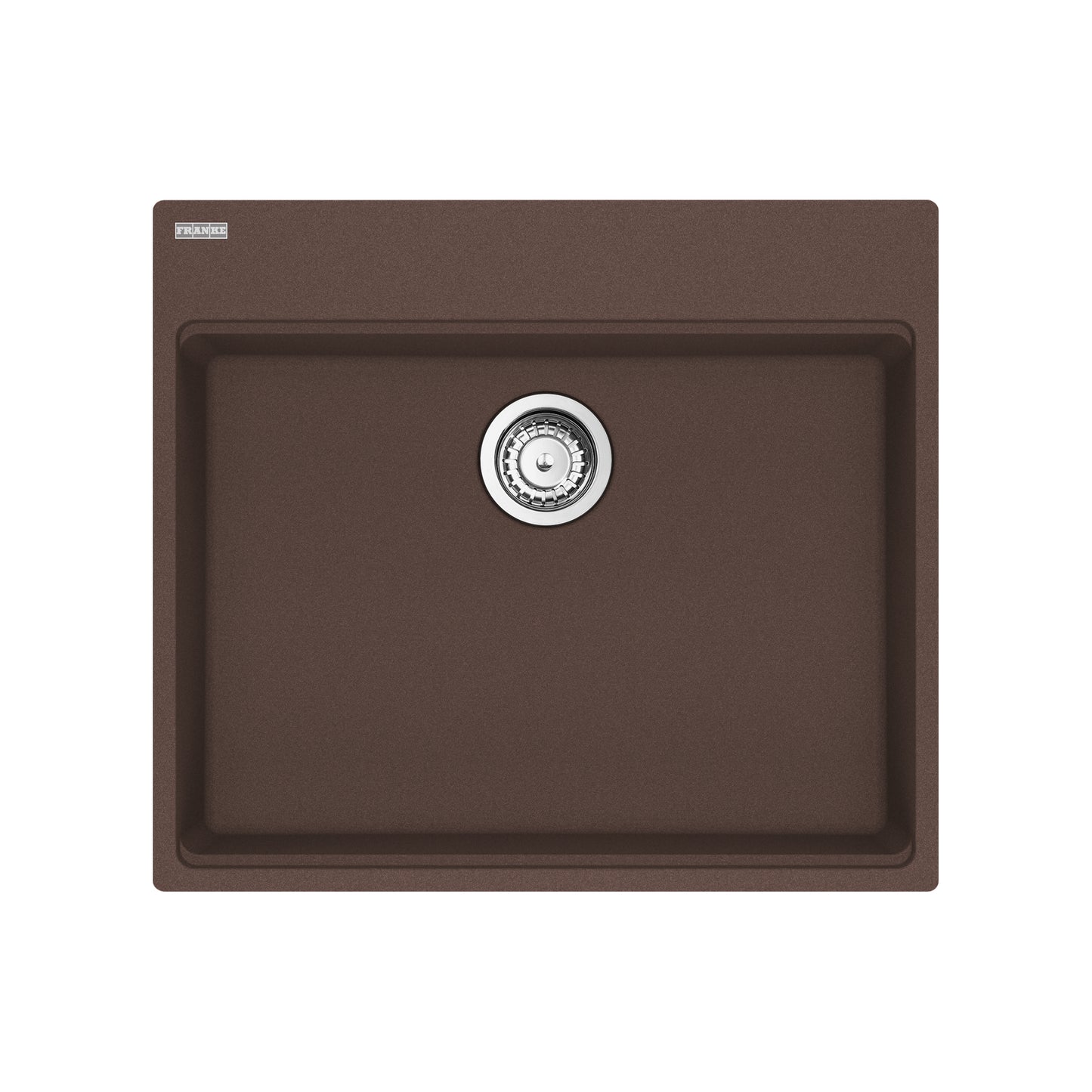 FRANKE MAG61023L-MOC-S Maris Dual Mount 25-in x 22-in Granite Dual Mount Single Bowl Laundry Sink in Mocha In Mocha